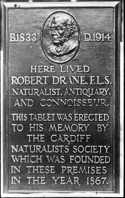 Robert Drane original plaque in detail