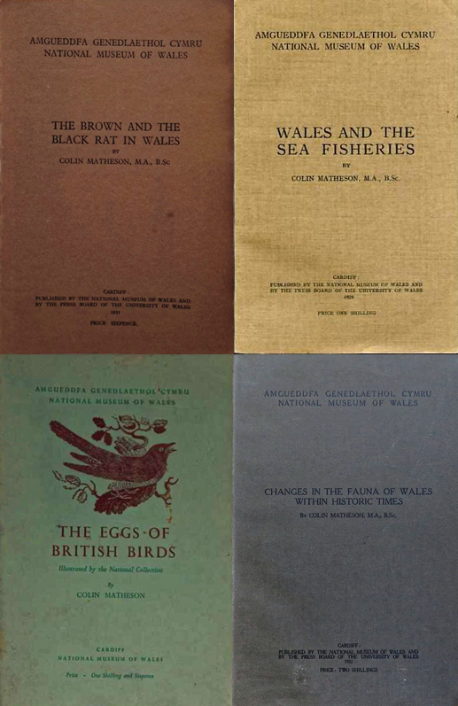 Selection of covers of Colin Matheson books