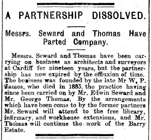 A Partnership Dissolved. Evening Express 9th January 1894 
