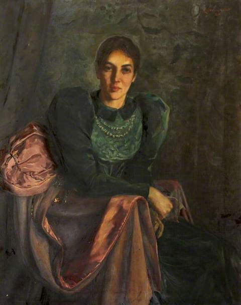 Mrs Viriamu Jones by Lillie Stacpoole Haycraft (1852-1916) with kind permission of Cardiff University 