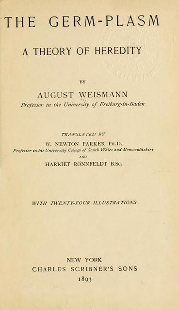 The Germ-Plasm Frontspiece 1893  