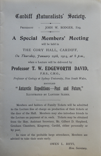 T. W. Edgeworth David 1914